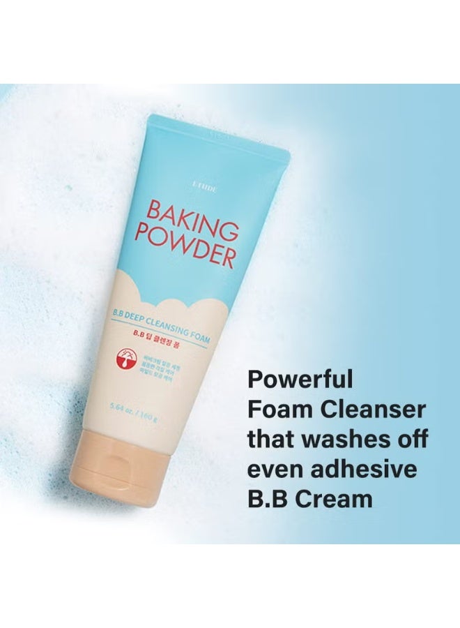 ETUDE HOUSE ETUDE Baking Powder B.B Deep Cleansing Foam, (160grams) | Perfect Cleansing and Peeling, Removes Pore Waste and Dead Skin Cells, Korean Skin Care, Kbeauty, Perfect for Gift - Image 2
